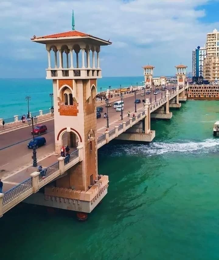 Stanley Bridge over the Mediterranean in Alexandria